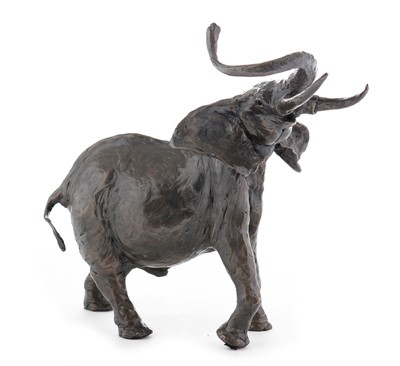 Lot 809 - African Elephant bronze by Jonathan Sanders