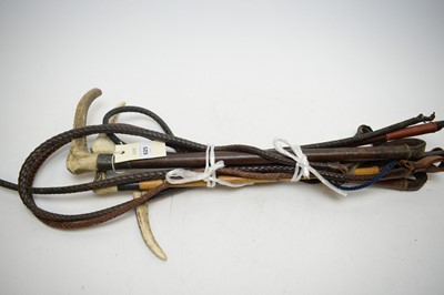 Lot 625 - Four riding whips