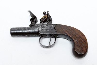 Lot 1082 - An early 19th Century flintlock pocket pistol by Richard Booth of Sunderland.