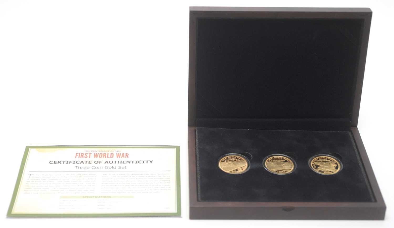 Lot 2 - The Centenary of the First World War three coin gold set