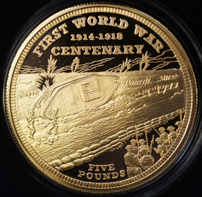 Lot 2 - The Centenary of the First World War three coin gold set