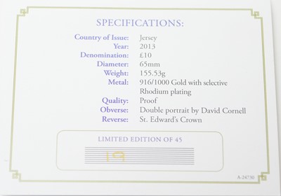 Lot 6 - Coronation Jubilee £10 gold proof coin