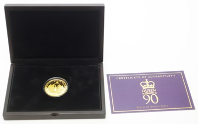 Lot 11 - A Queen Elizabeth II 90th Birthday £5 gold proof