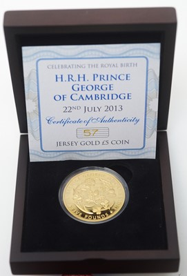 Lot 21 - H.R.H. Prince George of Cambridge, Jersey gold £5