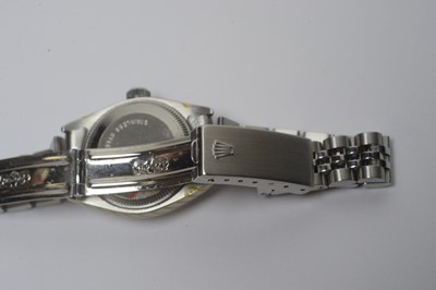 Lot 123 - A ladies steel cased Rolex Oyster Perpetual Date wristwatch