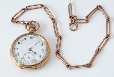 Lot 274 - 9ct. yellow gold watch chain.