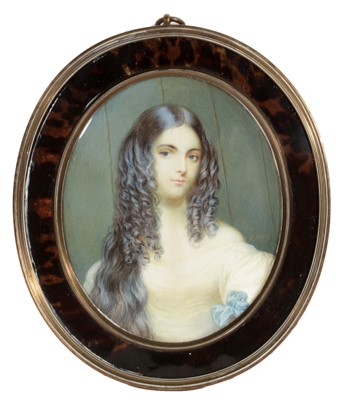 Lot 84 - P* Legros - Portrait miniature