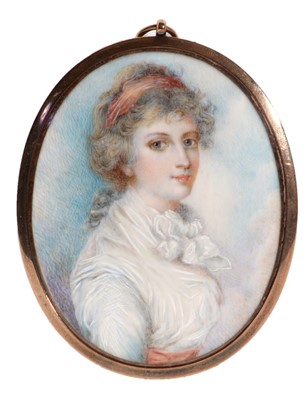 Lot 93 - British School, late 18th Century - Portrait miniature
