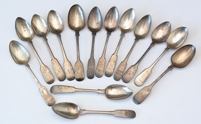 Lot 258 - Selection of Georgian silver teaspoons.