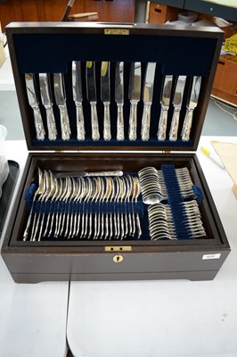 Lot 439 - EPNS King's pattern canteen of cutlery.