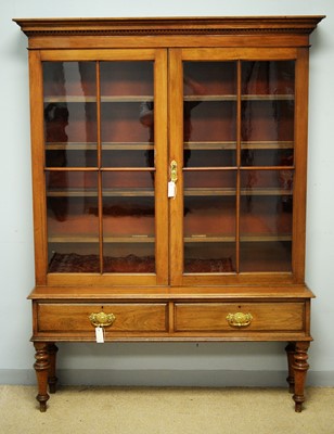 Lot 121 - 19th C bookcase on stand.