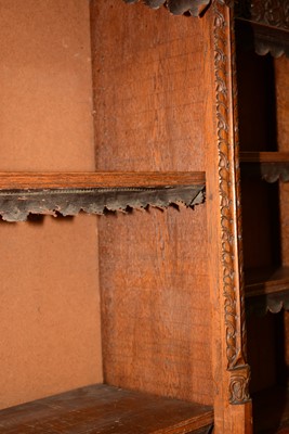 Lot 640 - Victorian oak open bookcase