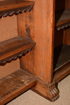 Lot 640 - Victorian oak open bookcase