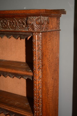Lot 640 - Victorian oak open bookcase