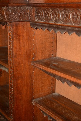 Lot 640 - Victorian oak open bookcase