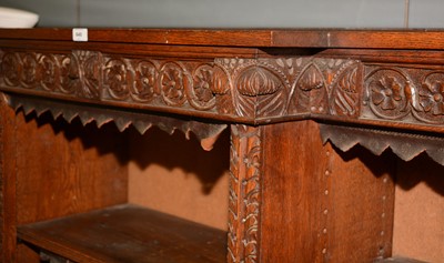 Lot 640 - Victorian oak open bookcase
