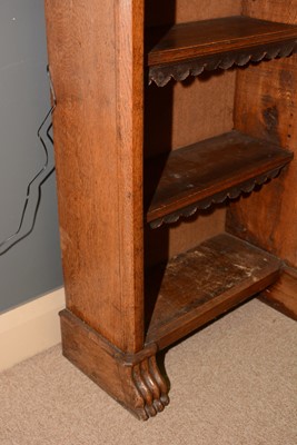 Lot 640 - Victorian oak open bookcase