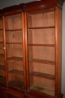 Lot 644 - Victorian mahogany breakfront bookcase
