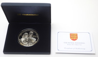 Lot 31 - The Royal Wedding Jersey 2011 silver 5oz coin
