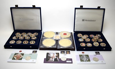 Lot 33 - Royal interest plated medallions