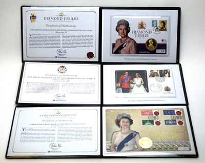Lot 34 - Three silver coin covers