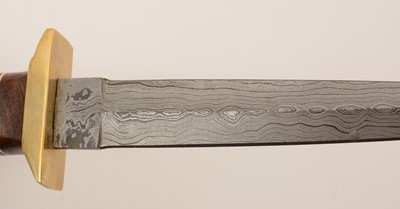 Lot 1085 - 20th Century Damascus Commando style knife