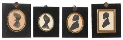 Lot 90 - British School, 19th Century - Portrait silhouettes