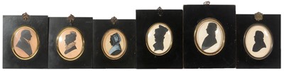 Lot 91 - British School, 19th Century - Portrait silhouettes