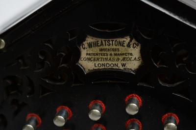 Lot 267 - Wheatstone 57 Key MacCann duet Concertina