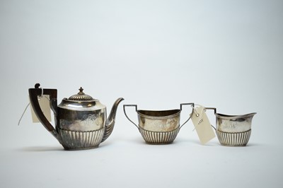 Lot 330 - American sterling standard silver bachelor's tea service.