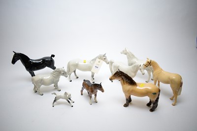Lot 409 - Selection of Beswick horses.