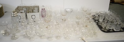 Lot 444 - Large selection of drinking glasses; and other items.
