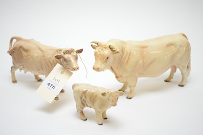Lot 478 - Beswick Charolais Family.