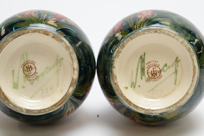 Lot 513 - Pair of Macintyre Moorcroft Florian vases