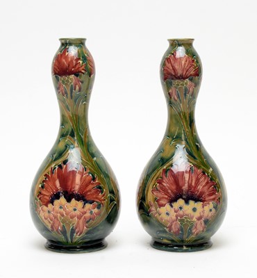 Lot 513 - Pair of Macintyre Moorcroft Florian vases