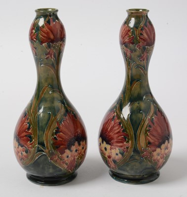 Lot 513 - Pair of Macintyre Moorcroft Florian vases