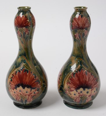 Lot 513 - Pair of Macintyre Moorcroft Florian vases