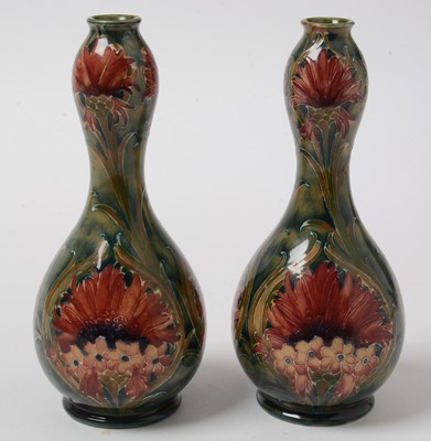 Lot 513 - Pair of Macintyre Moorcroft Florian vases