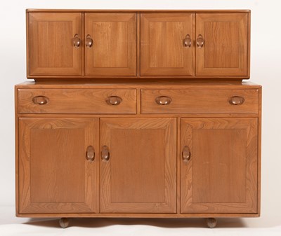 Lot 851 - Ercol: an elm Windsor dresser.