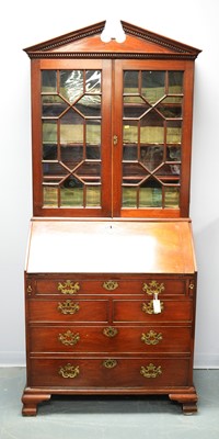 Lot 115 - 19th C bureau bookcase.