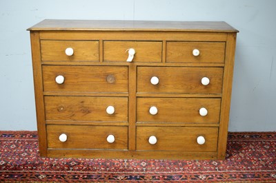 Lot 27 - 19th C oak sideboard.