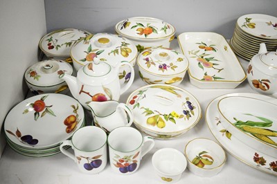 Lot 231 - An extensive Royal Worcester 'Evesham' pattern dinner service.