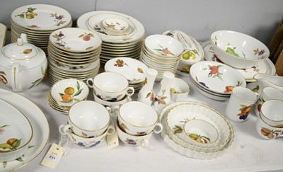 Lot 231 - An extensive Royal Worcester 'Evesham' pattern dinner service.
