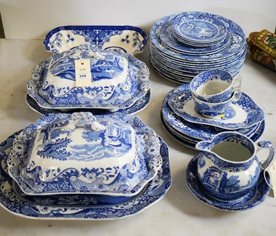 Lot 316 - A Spode 'Italian' pattern part dinner service.