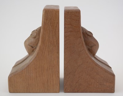 Lot 772 - A pair of Robert Thompson 'Mouseman' oak Bookends.