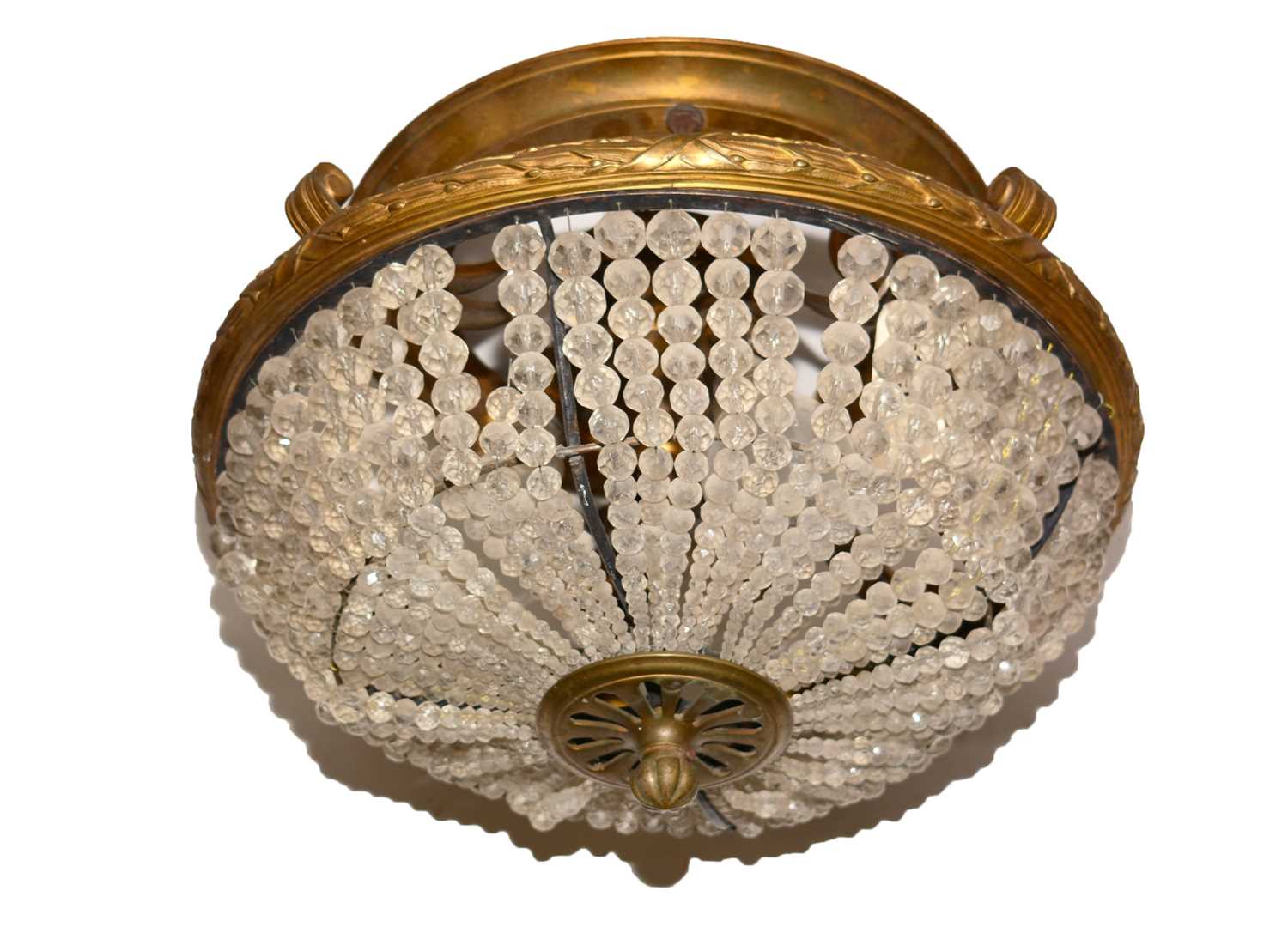 Lot 1343 - RMS Olympic - early 20th Century gilt metal ceiling light