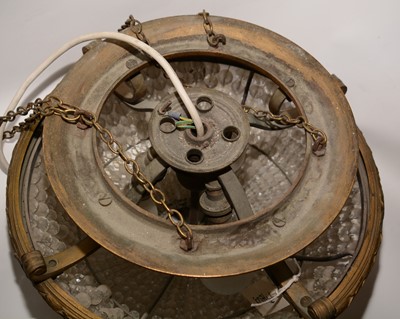 Lot 1343 - RMS Olympic - early 20th Century gilt metal ceiling light