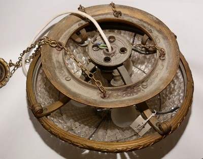 Lot 1343 - RMS Olympic - early 20th Century gilt metal ceiling light