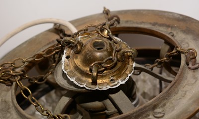 Lot 1343 - RMS Olympic - early 20th Century gilt metal ceiling light