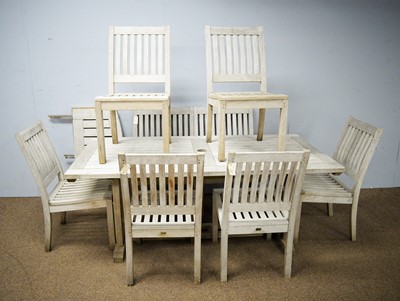 Lot 63 - A Gloster teak garden dining room set